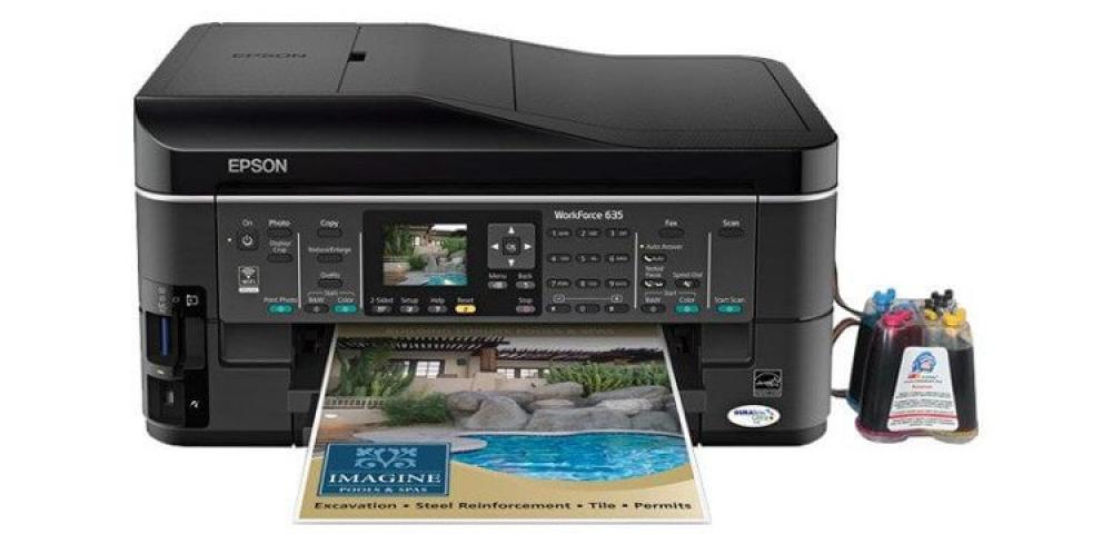 изображение МФУ Epson WorkForce 635 с СНПЧ и чернилами - изображение 1