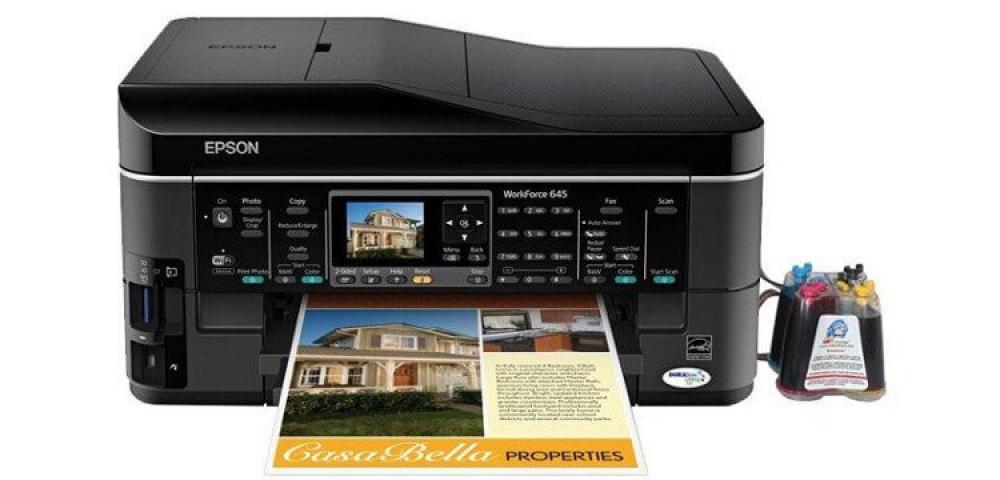 изображение МФУ Epson WorkForce 645 с СНПЧ и чернилами - изображение 1