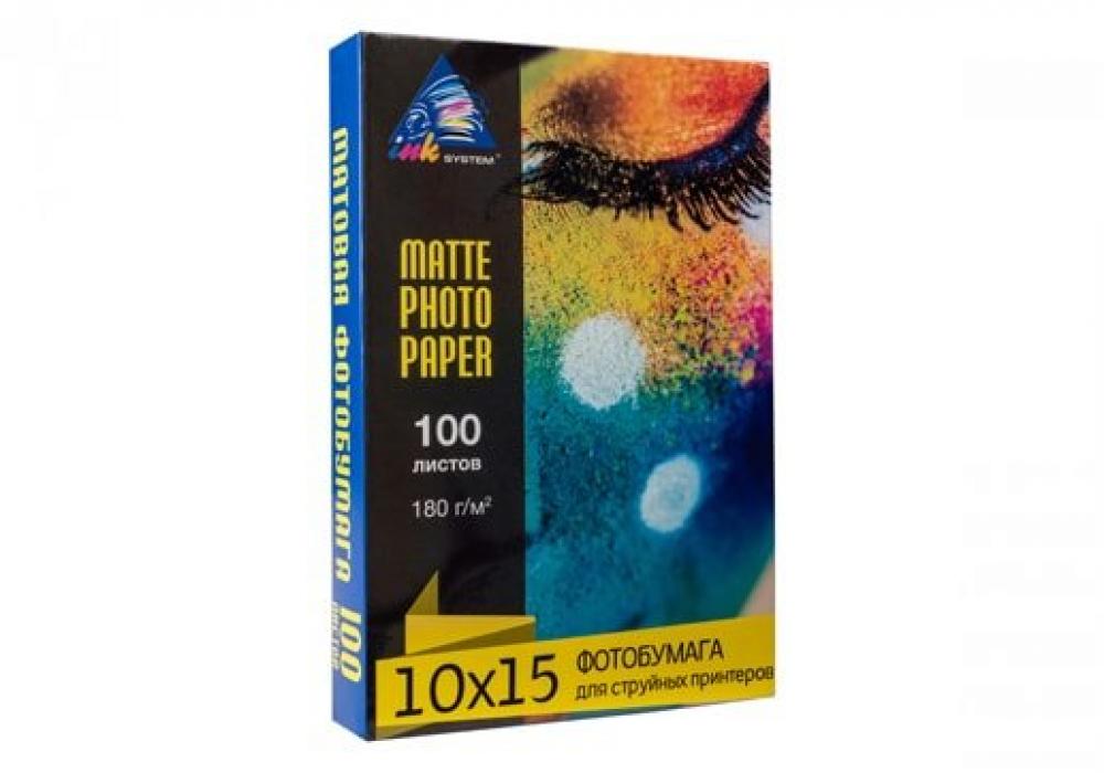 изображение Матовая фотобумага INKSYSTEM Matte Photo Paper 180g, 10x15, 100 листов - изображение 1