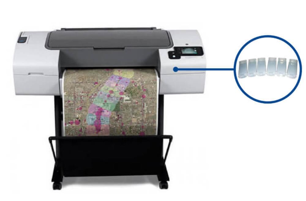 Плоттер HP DesignJet T790 PostScript с ПЗК и чернилами - изображение 1