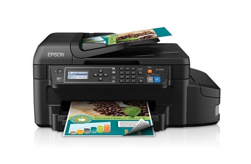 МФУ Epson WorkForce EcoTank ET-4550 с оригинальной СНПЧ и чернилами INKSYSTEM - изображение 1