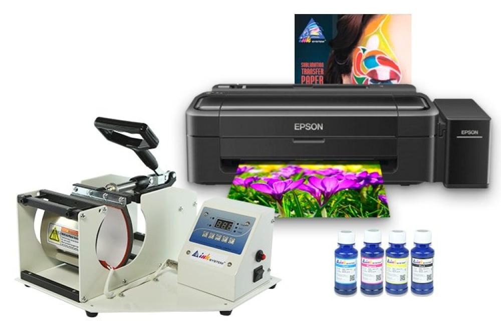 изображение Термопресс INKSYSTEM M-01 для кружек и принтер Epson L132 с набором для сублимационной печати - изображение 1