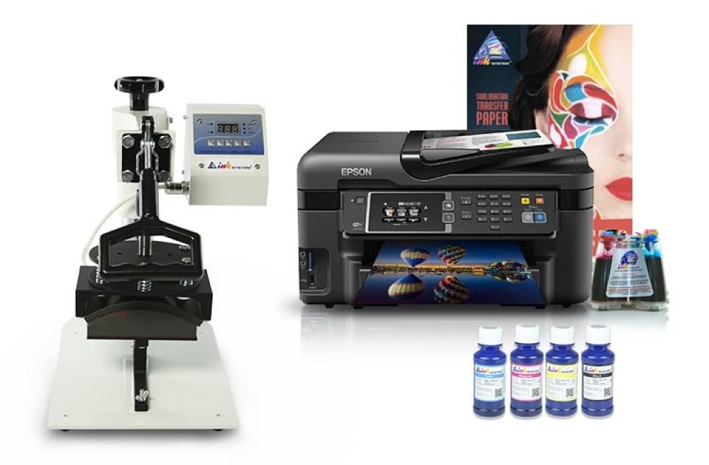 Кепочный термопресс INKSYSTEM и МФУ Epson WF-3620 с набором для сублимационной печати - изображение 1