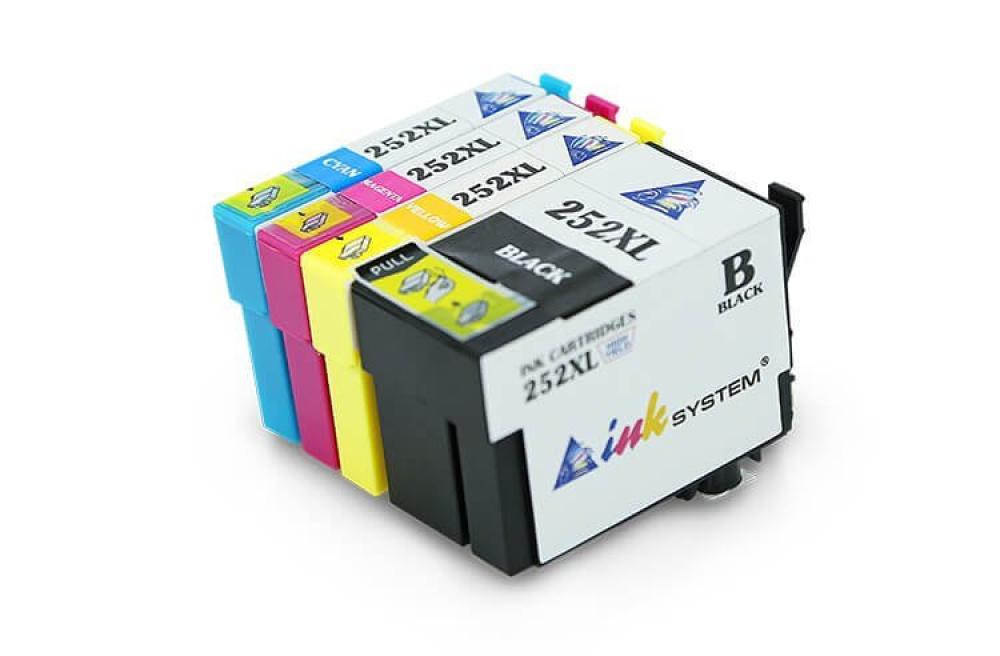 Комплект совместимых картриджей T252XL (C/M/Y/Bk) для Epson Workforce WF-7710 - изображение 1