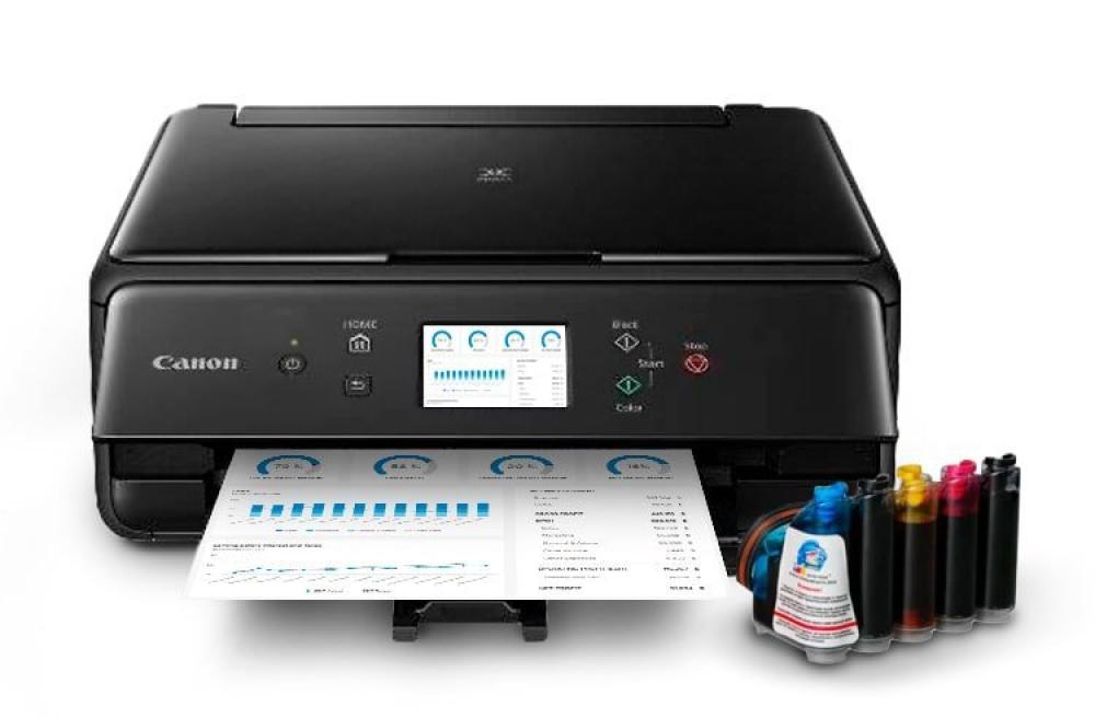 МФУ Canon PIXMA TS6050 с СНПЧ и чернилами - изображение 1
