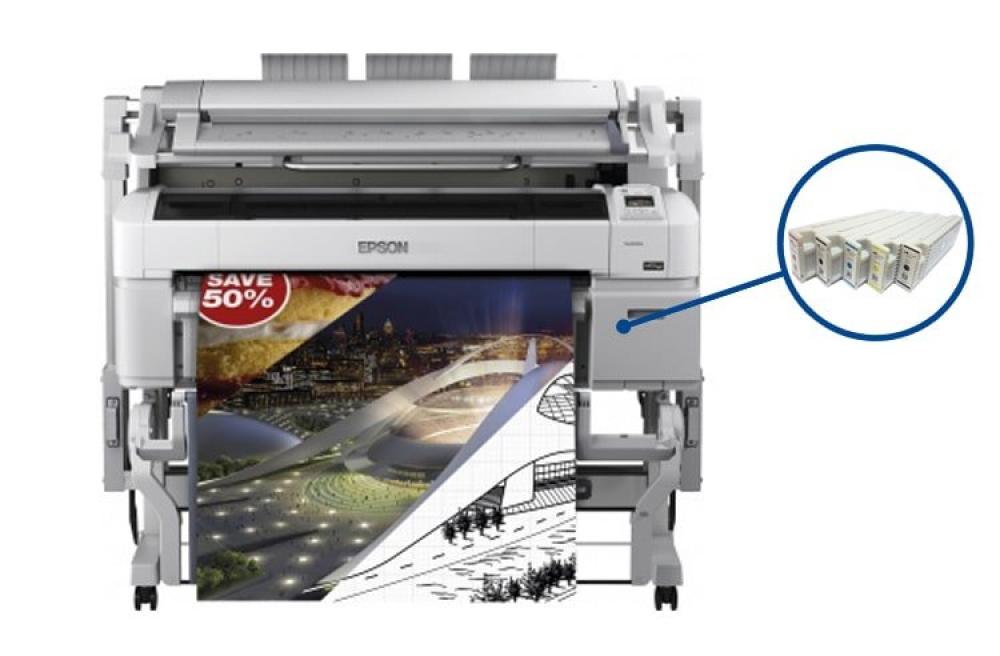 изображение Плоттер Epson SureColor SC-T5200 MFP PS с ПЗК и чернилами - изображение 1