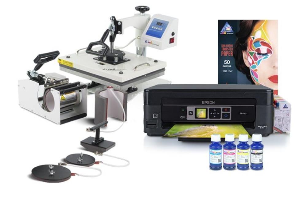 Многофункциональный термопресс INKSYSTEM 6 в 1 и МФУ Epson XP-352 с набором для сублимационной печати - изображение 1