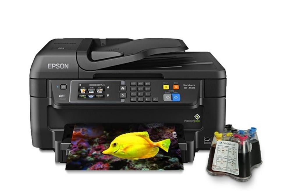 МФУ Epson Workforce WF-2660 Refurbished by Epson с СНПЧ и чернилами (Уценка) - изображение 1