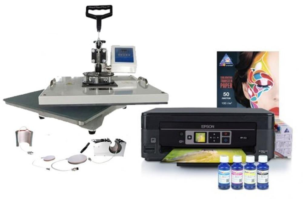 Многофункциональный термопресс INKSYSTEM 4 в 1 и МФУ Epson XP-352 с набором для сублимационной печати - изображение 1