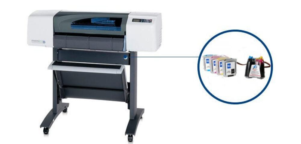 изображение Плоттер HP DesignJet 500 Plus 24" с СНПЧ и чернилами - изображение 1