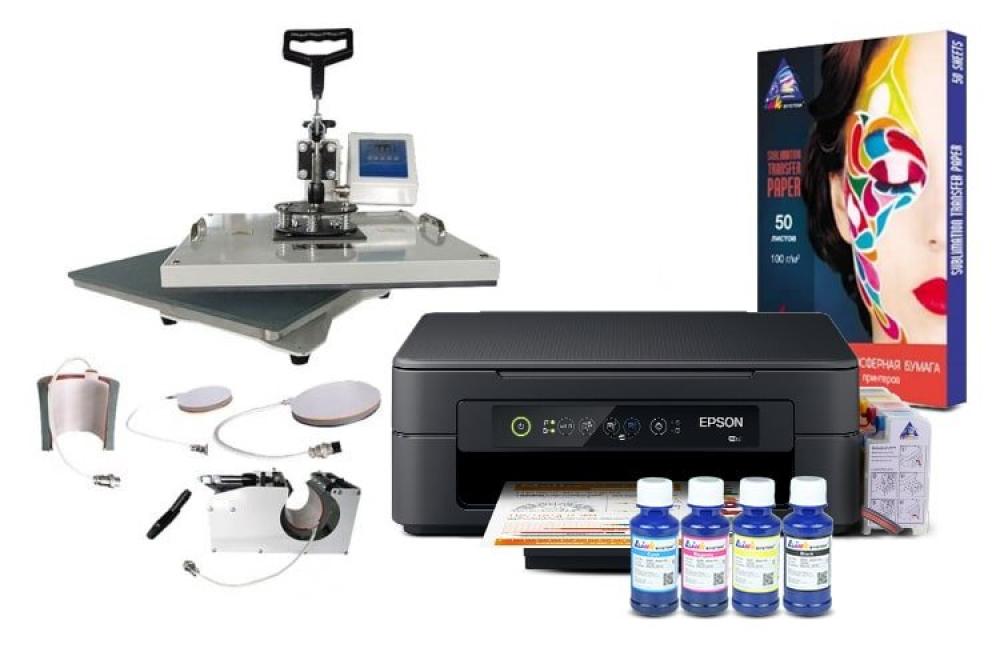 Многофункциональный термопресс INKSYSTEM C-04-2938 4 в 1 и МФУ Epson XP-2100 с набором для сублимационной печати - изображение 1