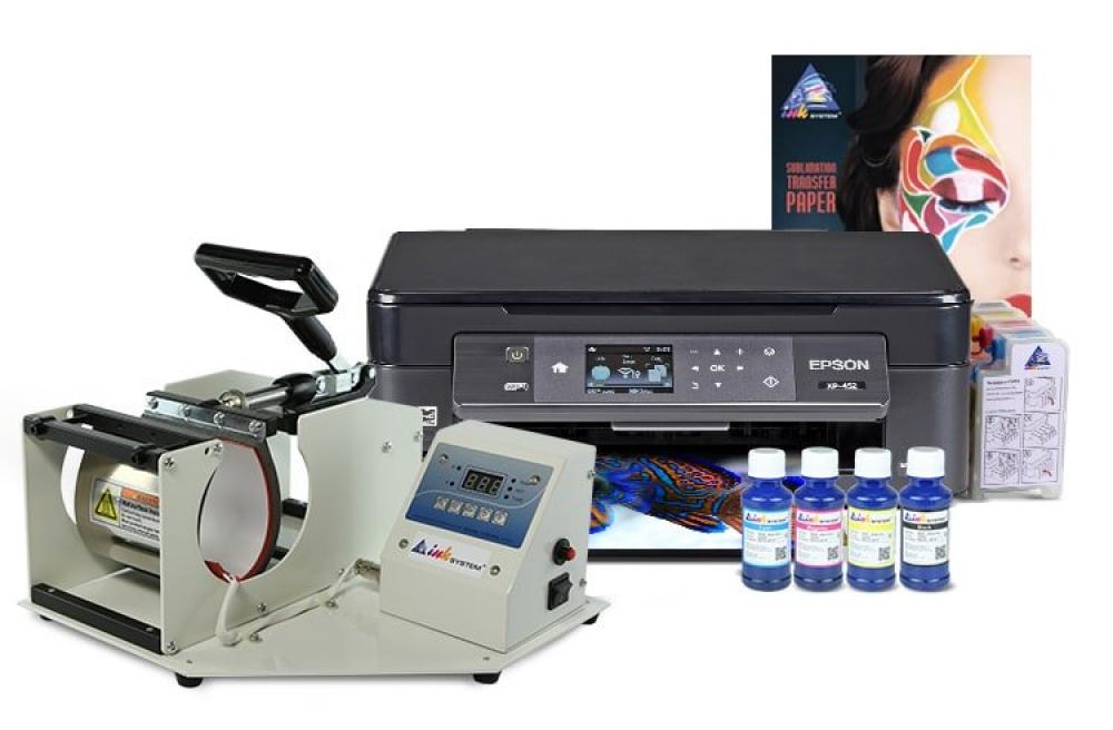 Чашечный термопресс INKSYSTEM M-01 и МФУ Epson XP-452 с набором для сублимационной печати - изображение 1