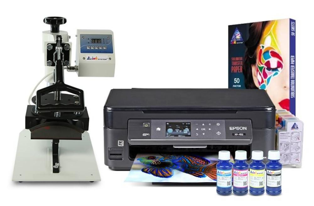 Кепочный термопресс INKSYSTEM B-01 и МФУ Epson XP-452 с набором для сублимационной печати - изображение 1