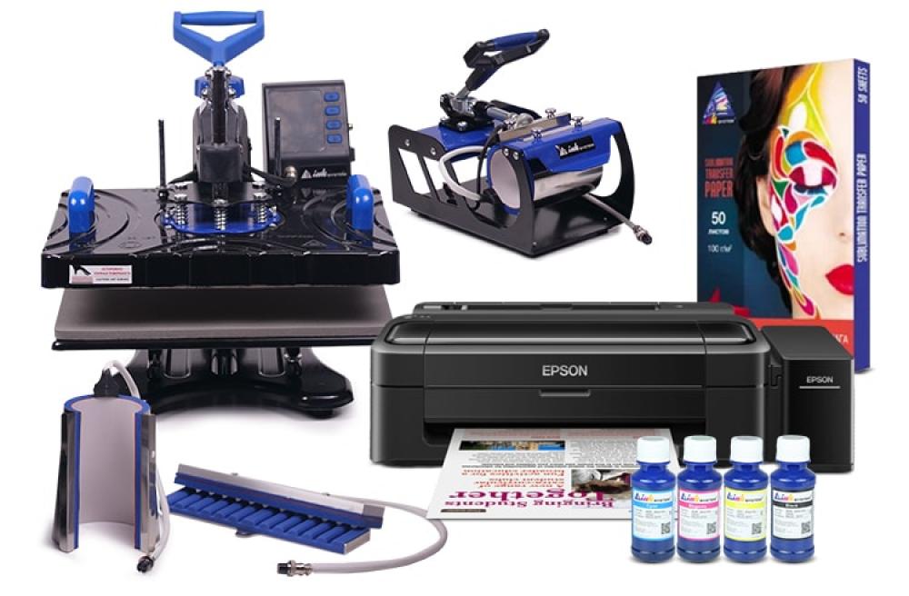 Многофункциональный термопресс INKSYSTEM SP Combo 4 29*38 см 4 в 1 и принтер Epson L132 с набором для сублимационной печати - изображение 1