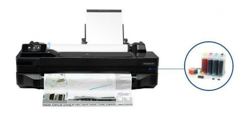 изображение Плоттер HP Designjet T120 с СНПЧ и чернилами (Уценка) - изображение 1