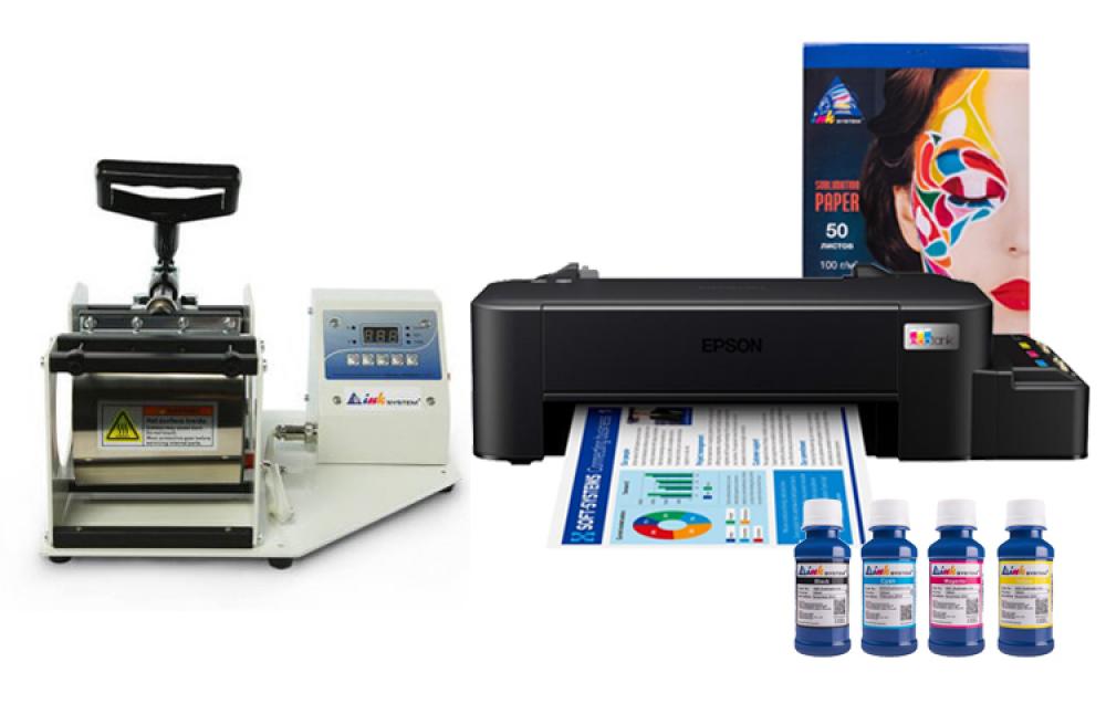 Термопресс INKSYSTEM M-01 для кружек и принтер Epson L121 с набором для сублимационной печати - изображение 1