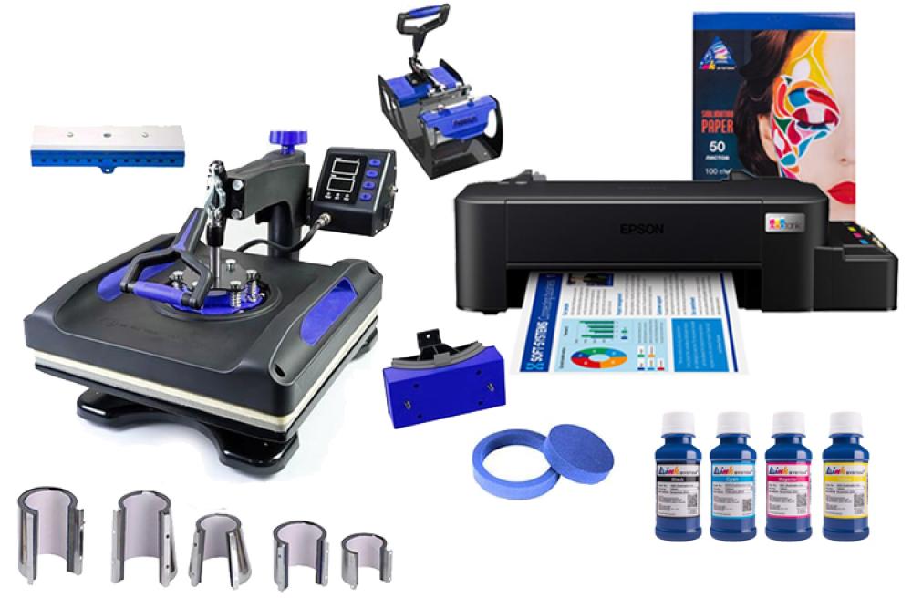 Термопресс INKSYSTEM SP Combo 11 38*38 см 11 в 1 и принтер Epson L121 с набором для сублимационной печати - изображение 1