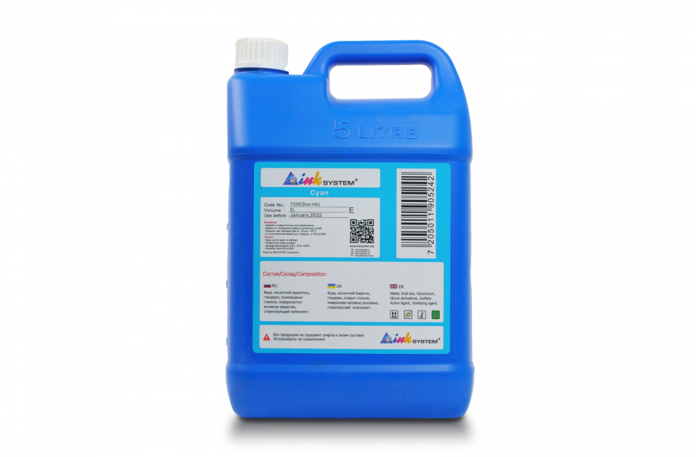 изображение Светостойкие чернила INKSYSTEM Cyan, 5 л