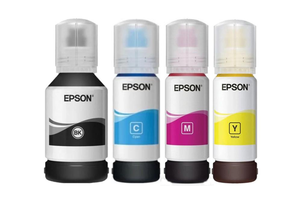 изображение Оригинальные чернила для Epson L6490 (3 цветных по 70мл + 1 черный 127 мл)