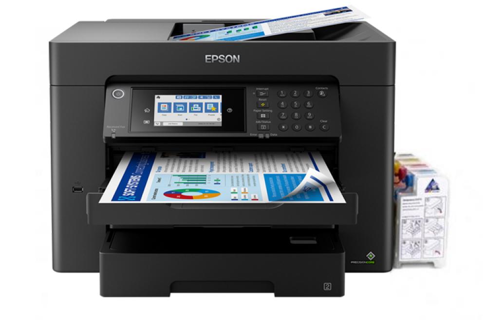 изображение МФУ Epson Workforce WF-7840DTWF с СНПЧ и фоточернилами INKSYSTEM 100мл - изображение 1