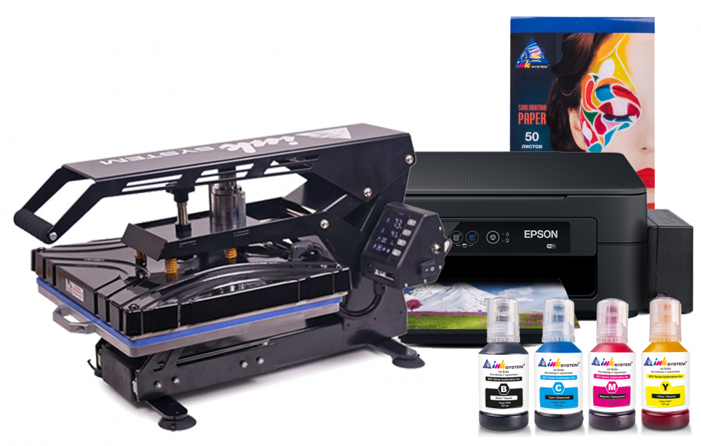 изображение Планшетный термопресс INKSYSTEM SP AO3838 38*38 см и МФУ Epson XP-2205 с набором для сублимационной печати - изображение 1