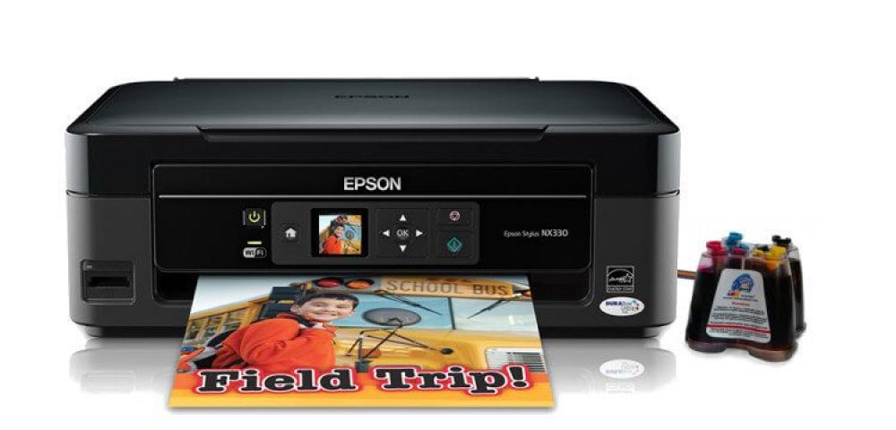 изображение МФУ Epson Stylus NX330 с СНПЧ и чернилами - изображение 1