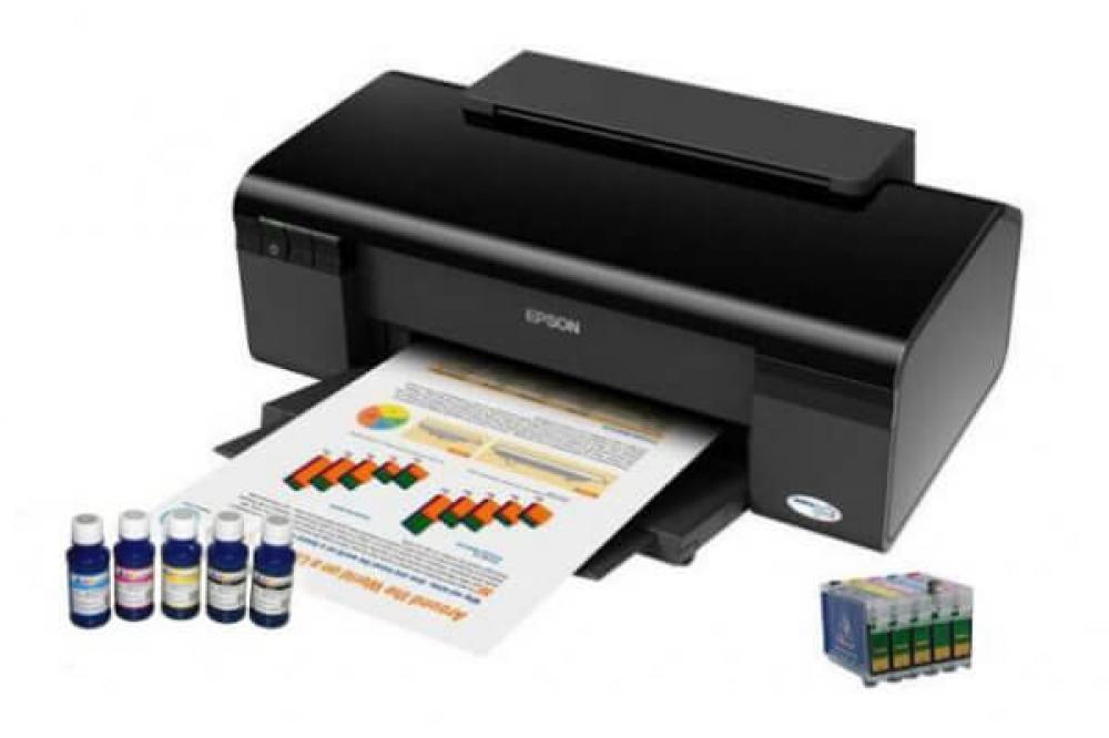изображение Цветной принтер Epson Stylus Office T30 с ПЗК и чернилами - изображение 1