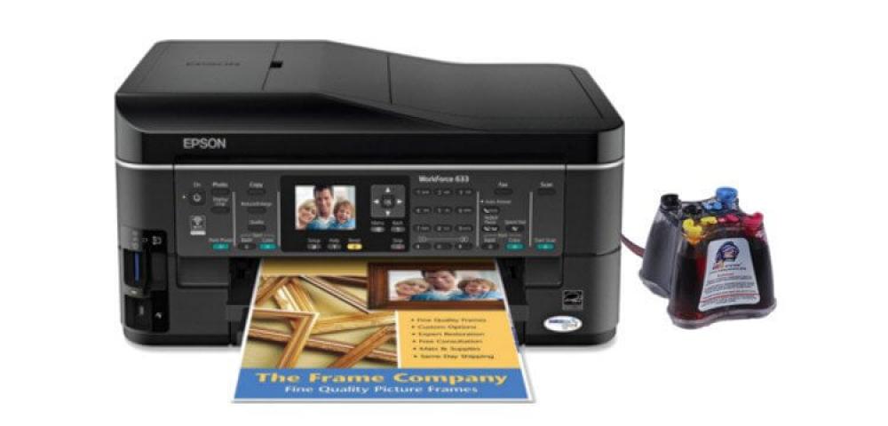 изображение МФУ Epson WorkForce 633 с СНПЧ и чернилами - изображение 1