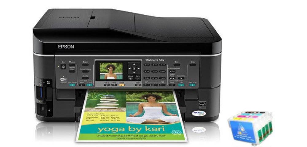 изображение МФУ Epson WorkForce 545 с ПЗК и чернилами - изображение 1