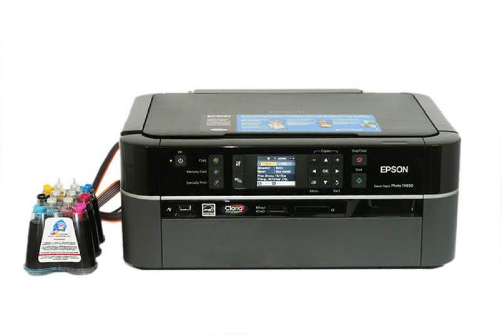 изображение МФУ Epson Stylus Photo TX650 с СНПЧ и чернилами - изображение 1