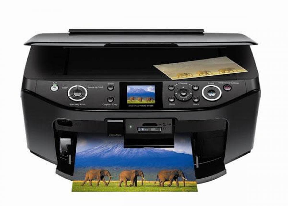 изображение МФУ Epson Stylus Photo RX595 с ПЗК и чернилами