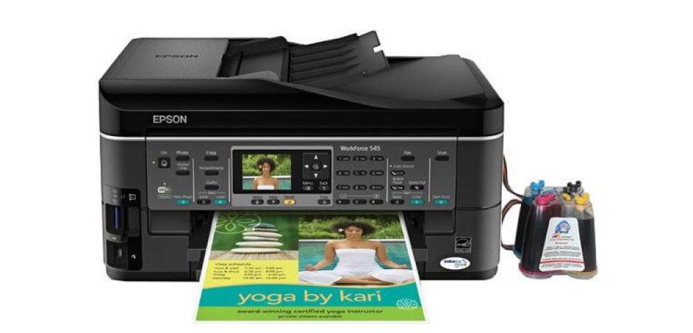 изображение МФУ Epson WorkForce 545 Refurbished by Epson с СНПЧ и чернилами - изображение 1