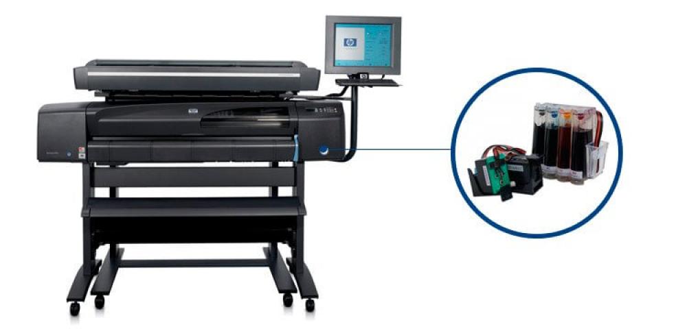 изображение Плоттер HP DesignJet 820 с СНПЧ и чернилами - изображение 1