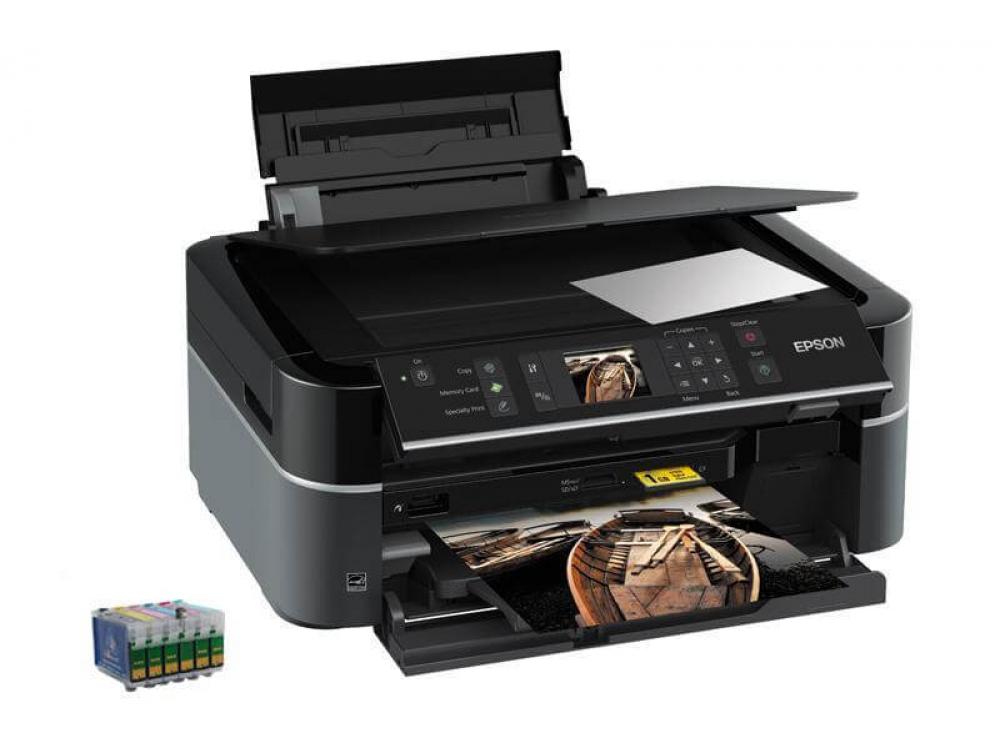 изображение МФУ Epson Stylus Photo TX650, TX659 с ПЗК и чернилами