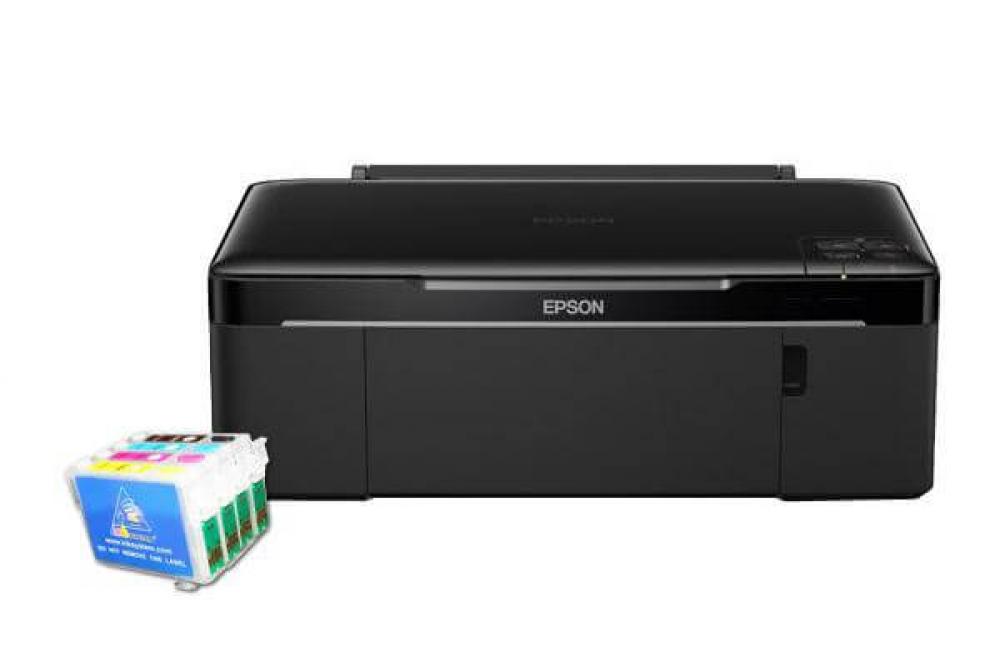 изображение МФУ Epson Stylus SX125 с ПЗК и чернилами