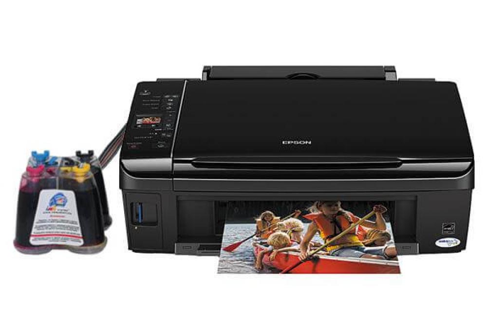 изображение МФУ Epson Stylus NX215 с СНПЧ и чернилами - изображение 1