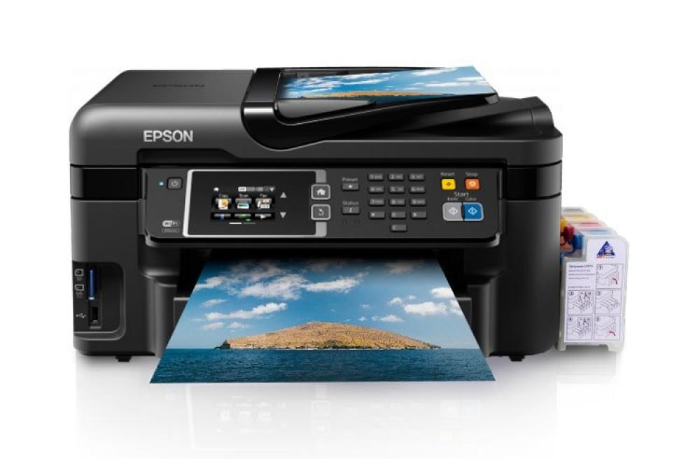 изображение МФУ Epson Workforce WF-3620 с СНПЧ и чернилами - изображение 1