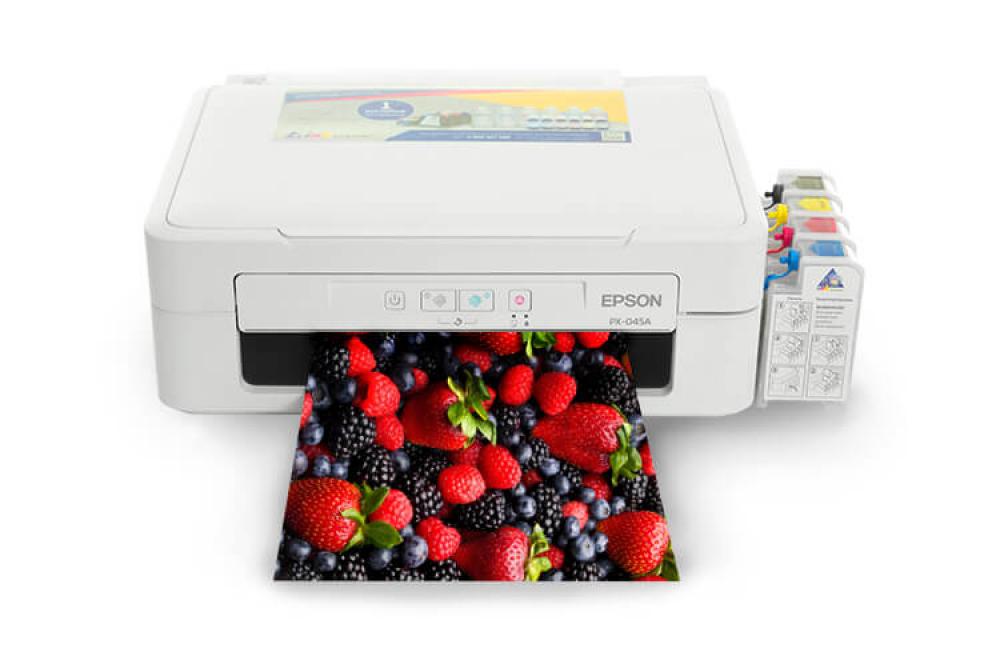 изображение МФУ Epson Colorio PX-045A с СНПЧ и чернилами - изображение 1